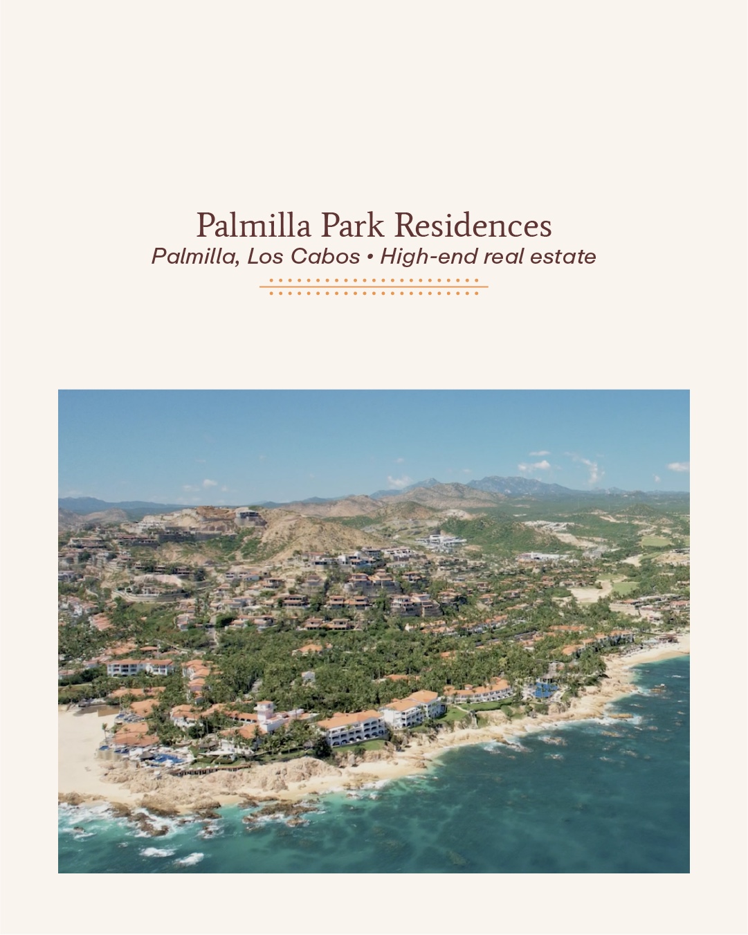 Palmilla Park Residences — aerial de la comunidad