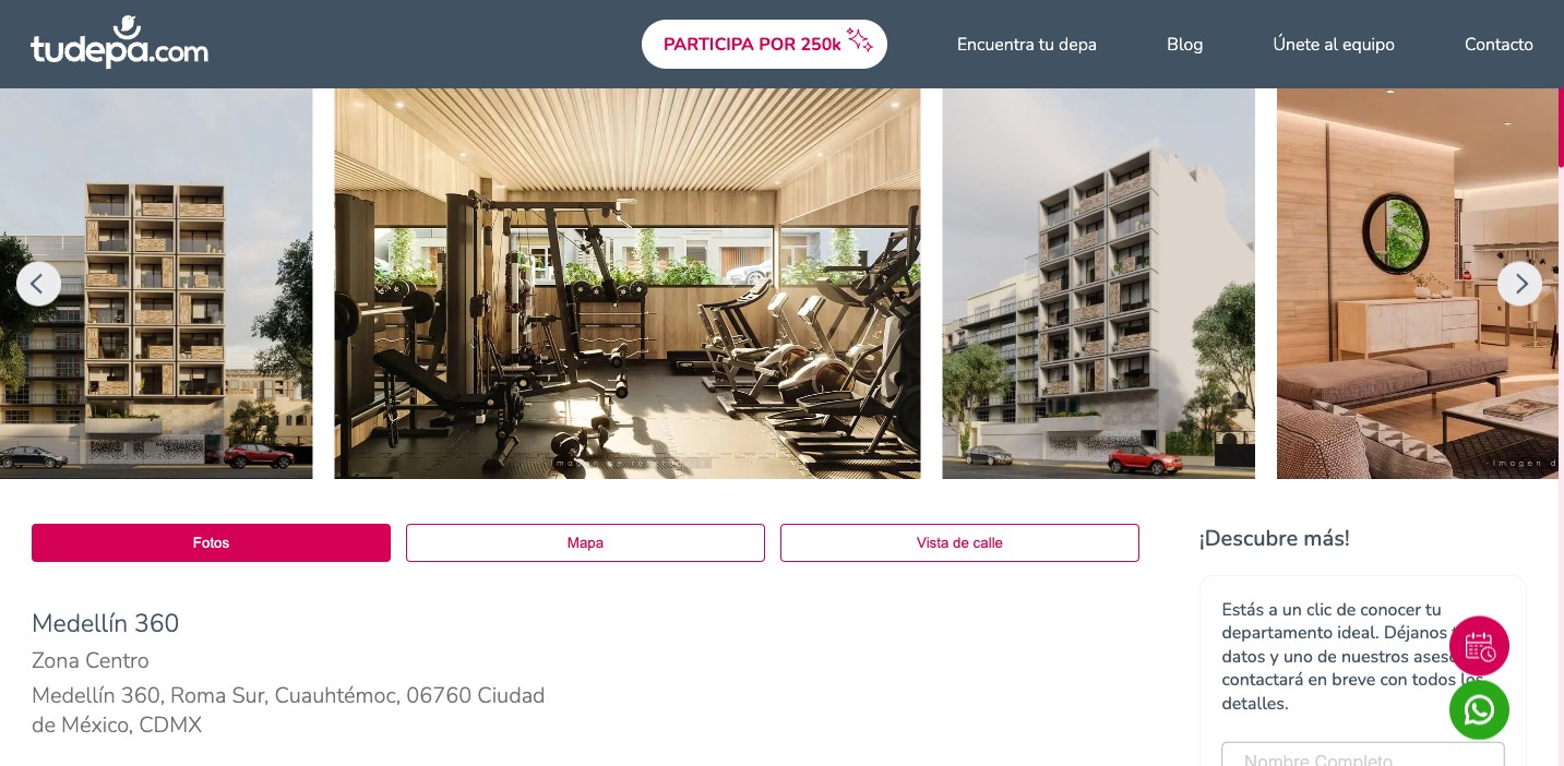 Tu Depa — Ficha de desarrollo